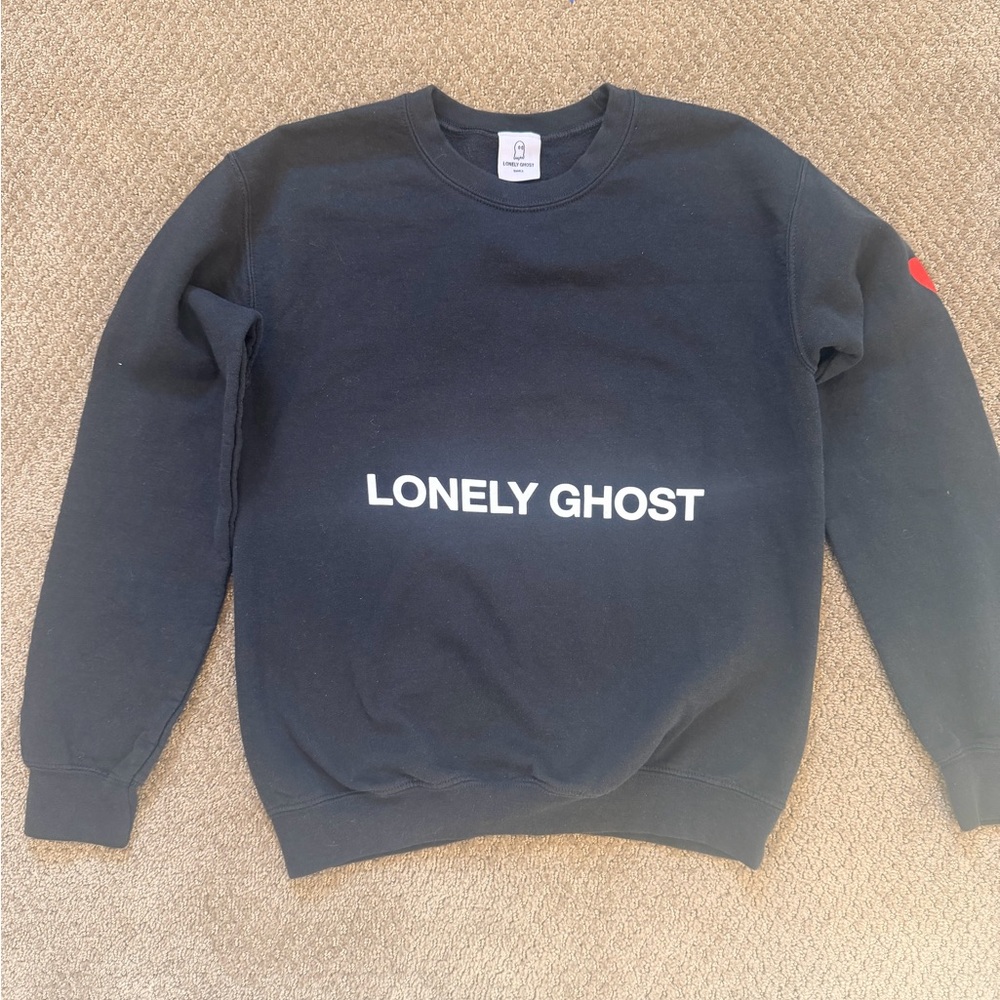 Lonely Ghost Heart on my Sleeve Crewneck